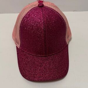 Woman Glitter Pink Trucker Hat - Sparkle Baseball Cap